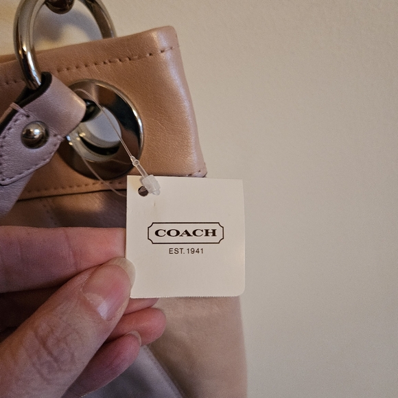 Coach Ashley SV/Powder Pink Leather Hippie Women's Bag NWT - Picture 7 of 14